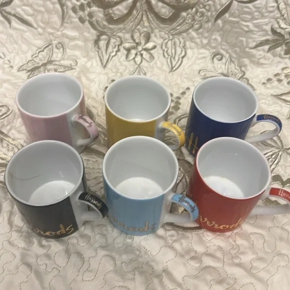 Harrods - espresso mugs set of 6 - NWOT - Picture 3 of 5